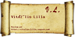 Vitális Lilla névjegykártya