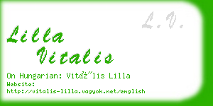 lilla vitalis business card
